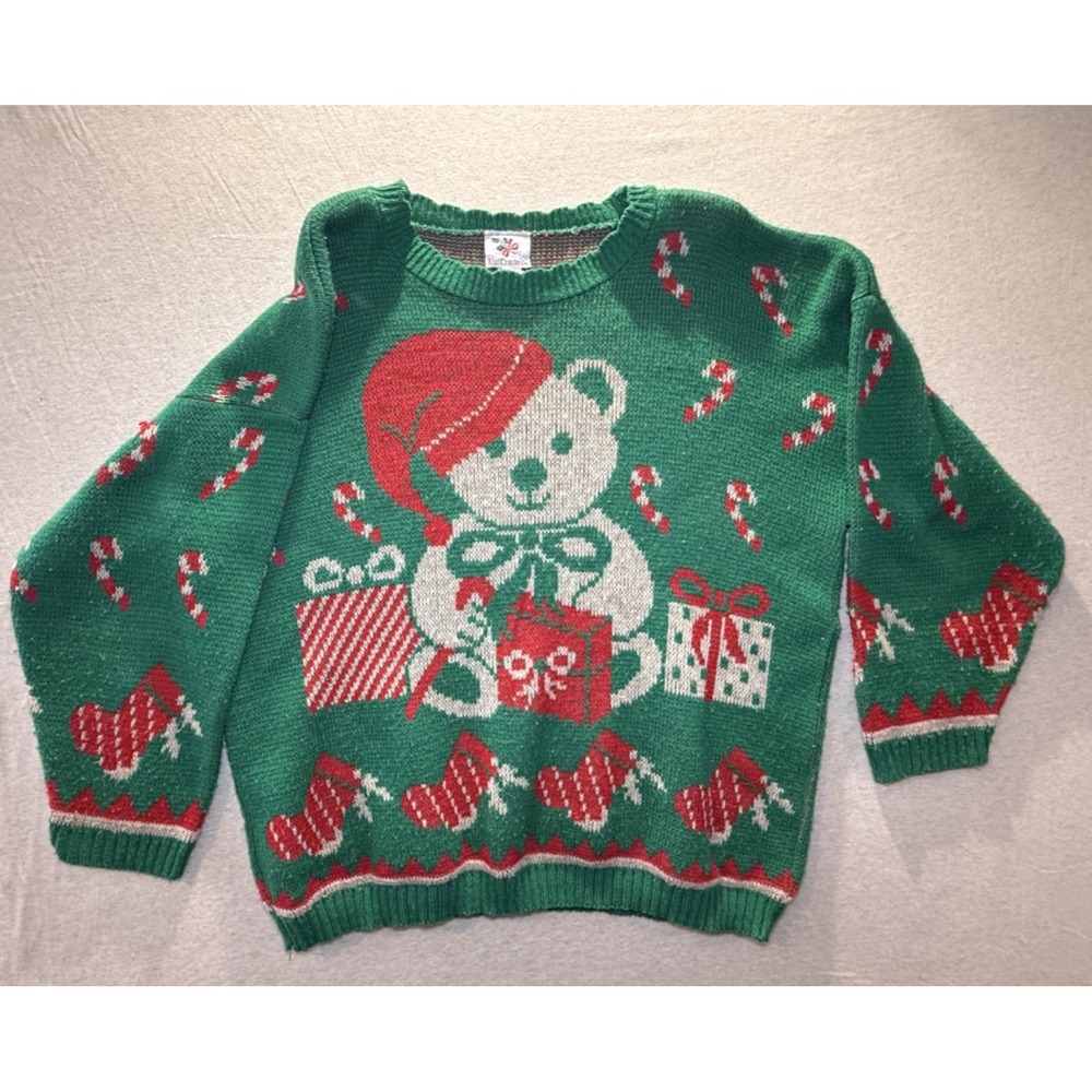 Nutcracker. Adult 22w/44l Knit Teddy bear Christmas Sweater